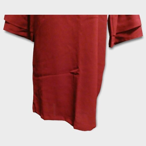 BELONGSCI Red Women's Dress Sweet & Cute V-Neck Bell Sleeve Mini Dress S - Picture 5 of 13